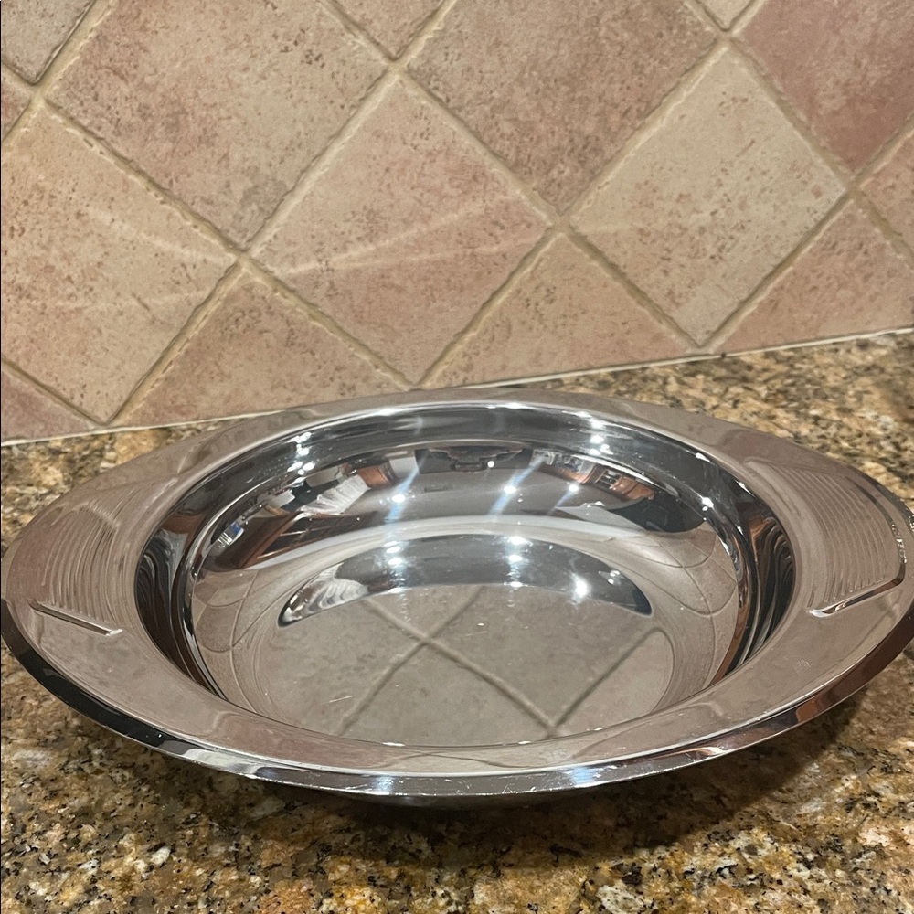 Stainless Steel Serving Bowl - Polished Silver Finish